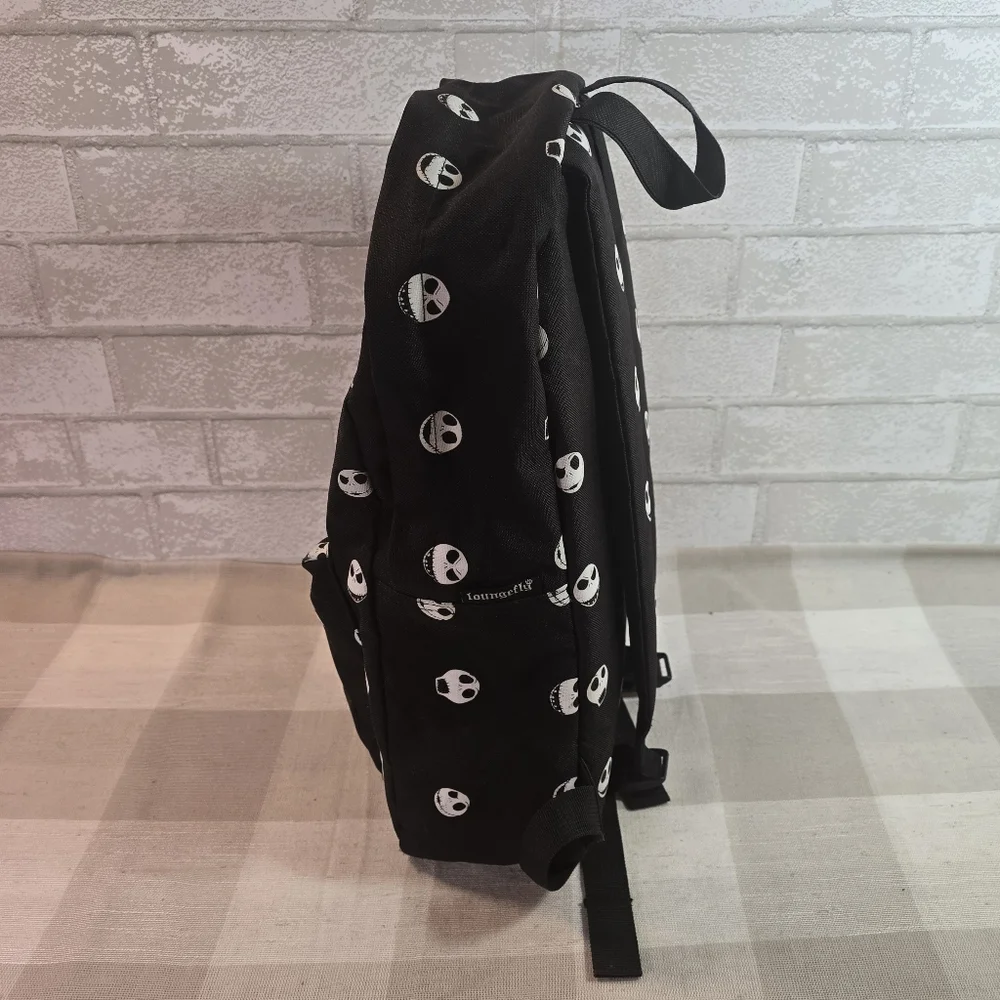 Jack Skellington Print Black Backpack 16
